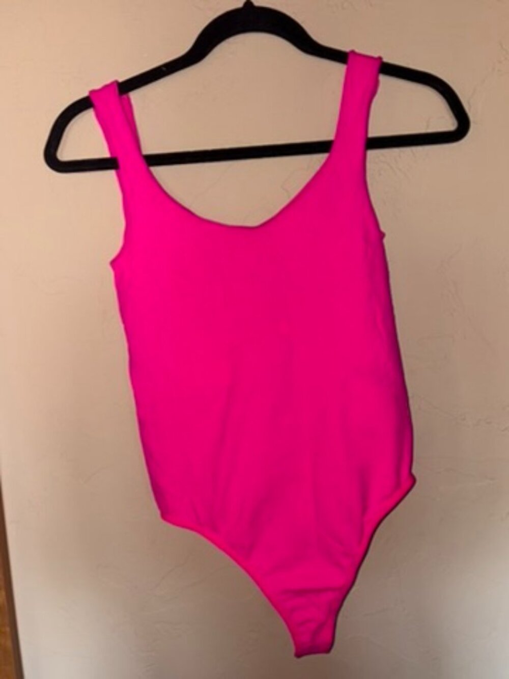 Intimately Free People Hot Pink Scoop Neck Bodysuit